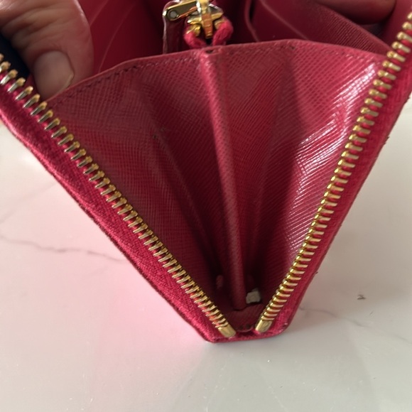 PRADA PINK Zippy Wallet with Card - Picture 5 of 13